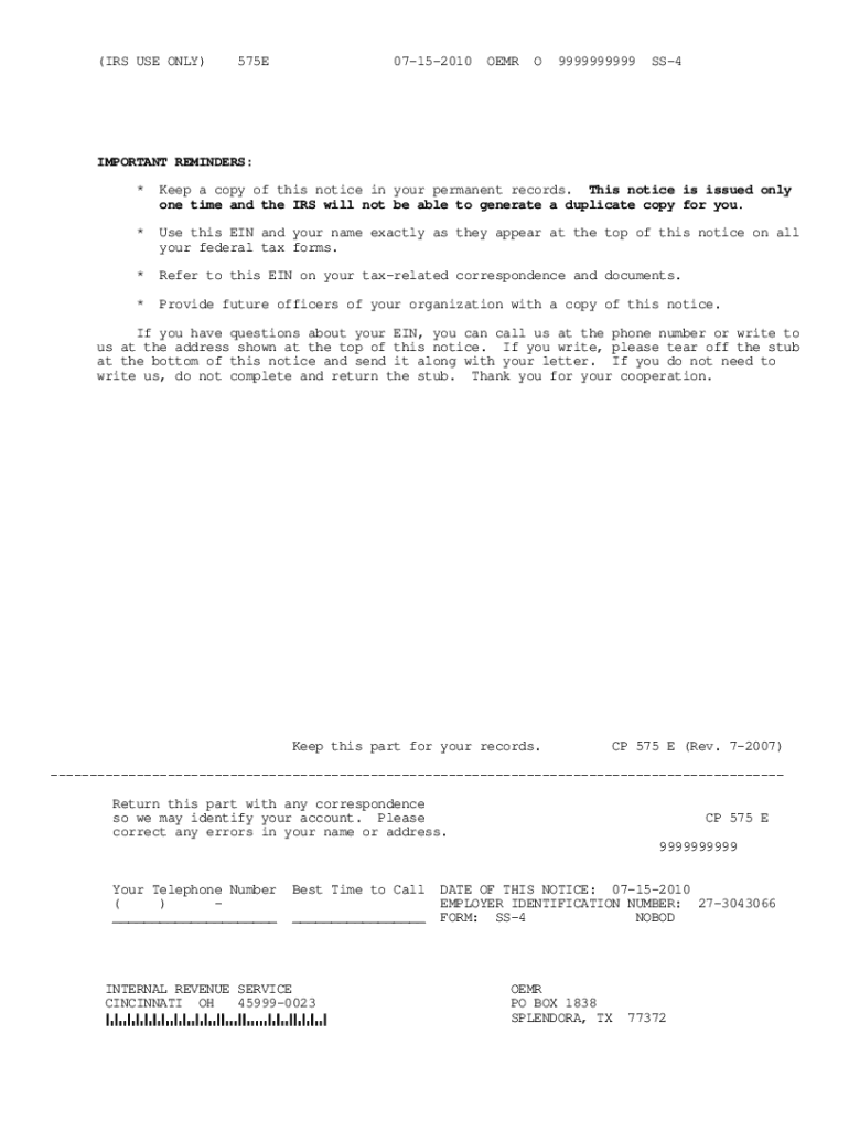 Cp 575 Form